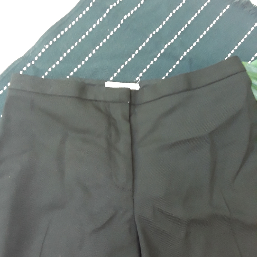Tory Burch| Wool Wide Leg Crop Trouser Pants Black Size 2 - Picture 4 of 8